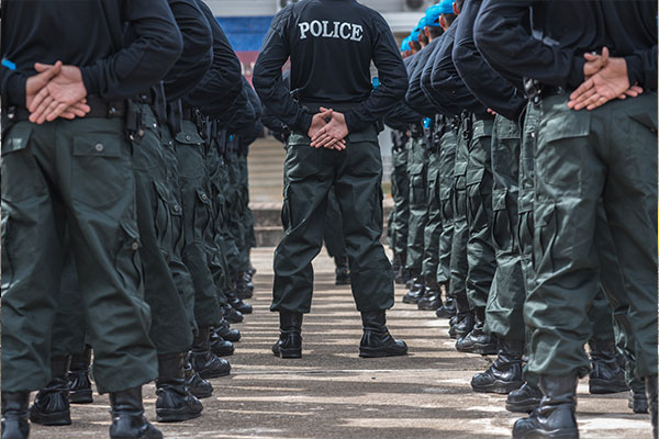 Ranks of police in training